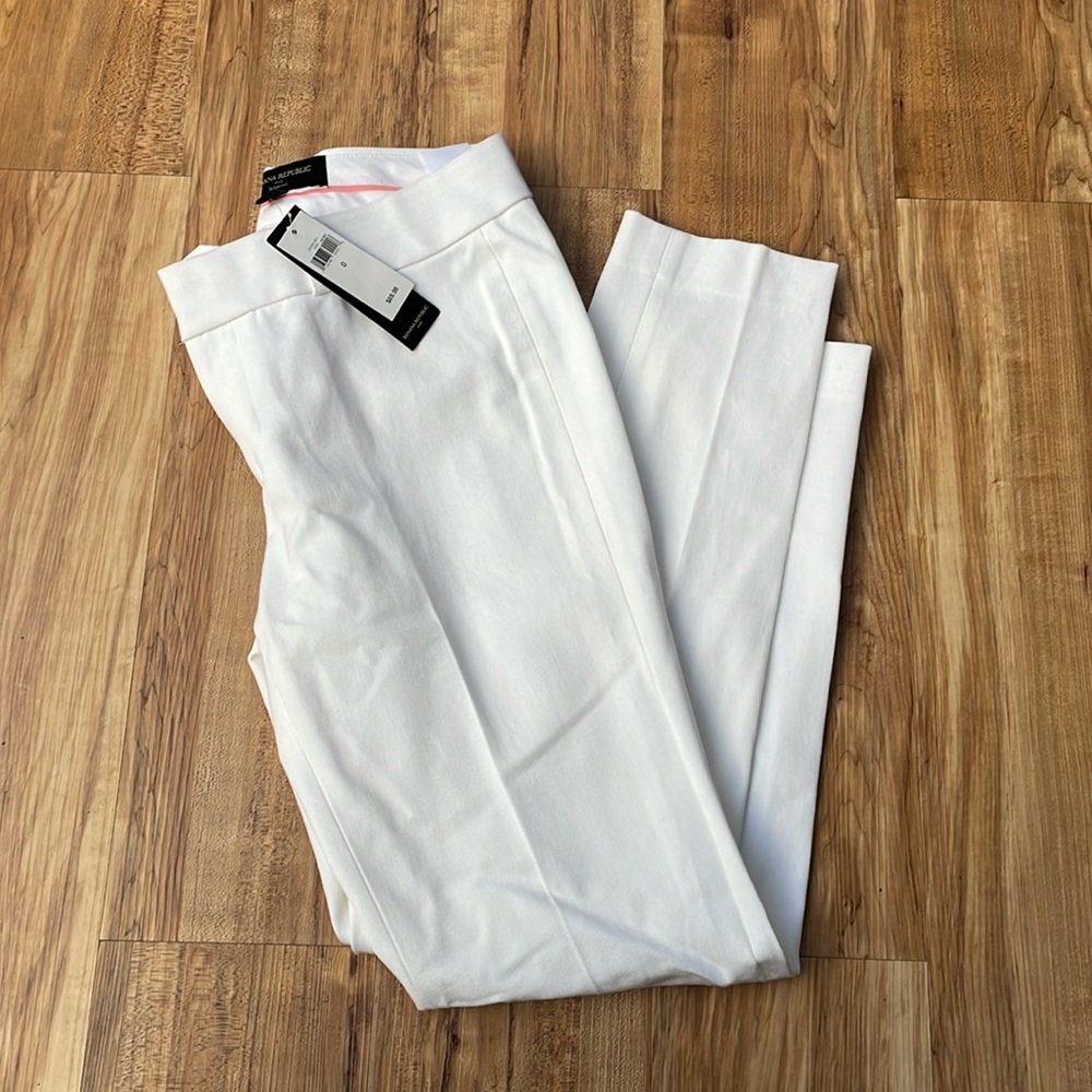 Sloan Fit White Banana Republic Pants